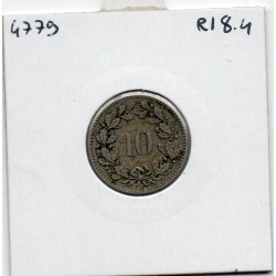 Suisse10 rappen 1894 TTB, KM 27 pièce de monnaie