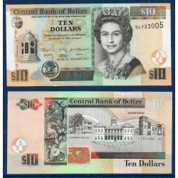 Belize Pick N°68d, Billet de banque de 10 dollars 2011