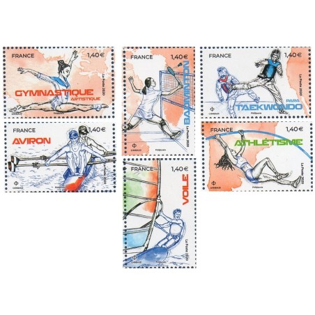 Timbre France Yvert No 5418-5423 Sport Couleur passion luxes **