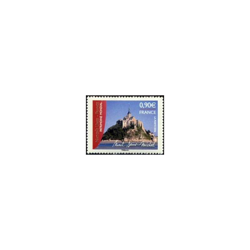 Timbre France Yvert No 3924  Le  Mnt St Michel, Emission conjointe France nations unis