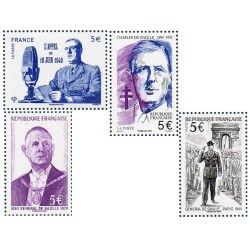 Timbre France Yvert No 5446-5449 Charles de Gaulle luxes **