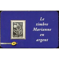 Timbre France Yvert No 3925 Marianne de Lamouche en argent 5€