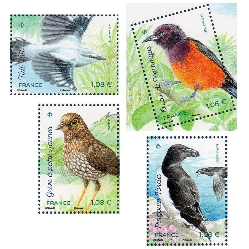 Timbre France Yvert No 5459-5462 oiseaux des iles luxes **