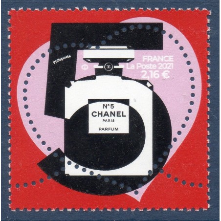 Timbre France Yvert No 5465 Coeur de Chanel luxe **