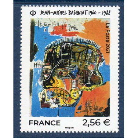 Timbre France Yvert No 5466 jean Michel basquiat Skull luxe **