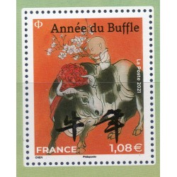 Timbre France Yvert No 5467 Année chinoise du Buffle luxe **