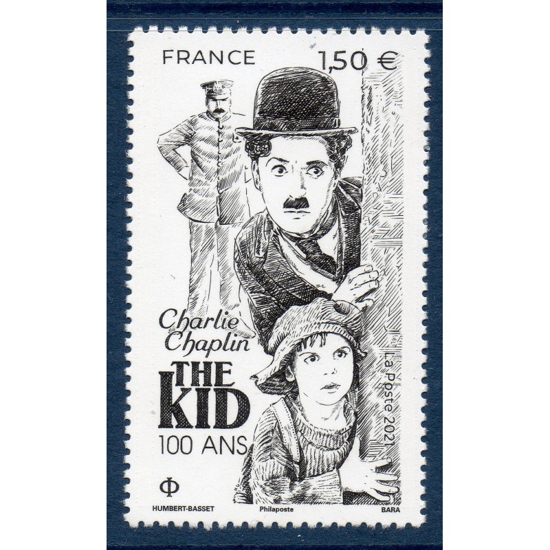 Timbre France Yvert No 5473 The Kid de Charlie Chaplin luxe **