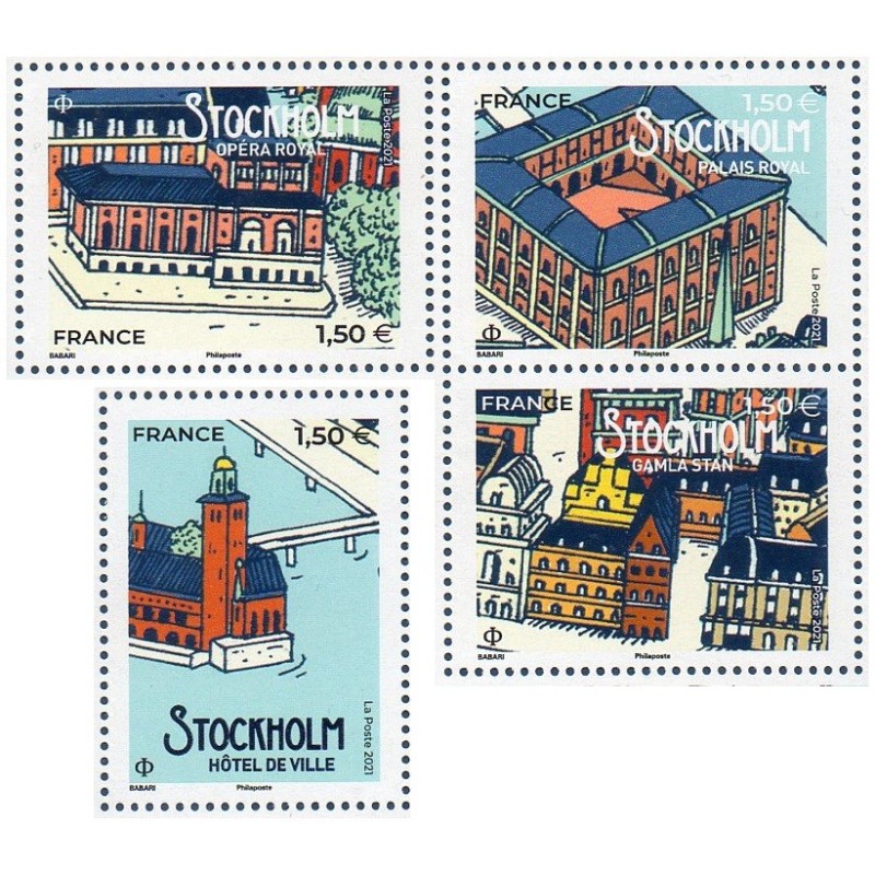 Timbre France Yvert No 5477-5480 Stockholm luxes **