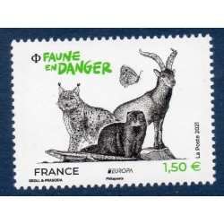 Timbre France Yvert No 5489 faune en danger luxe **