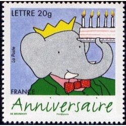 Timbre France Yvert No 3927 Babar, anniversaire