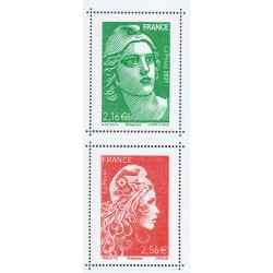 Timbre France Yvert No 5497-5498 Marianne de Gandon et l'engagée Grands Formats luxes **