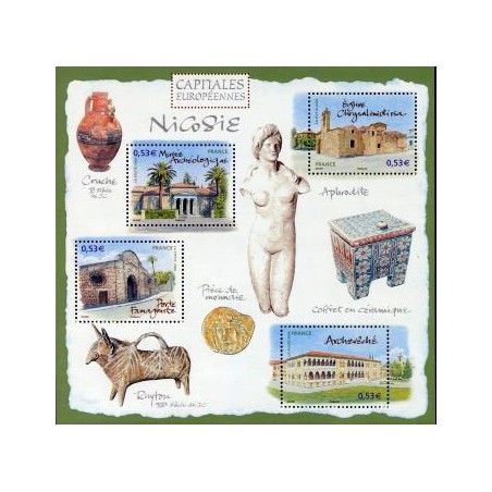 Timbre France Yvert No 3928-3931 Nicosie, capitales européennes