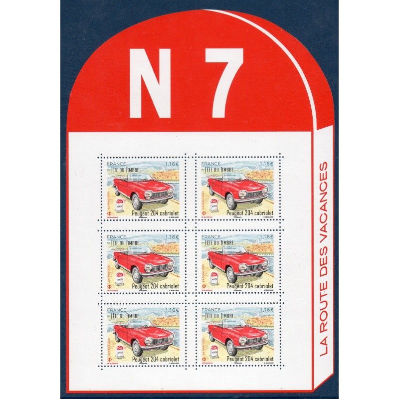 Bloc Feuillet France Yvert F5429 Nationale 7 peugeot 204 luxe **