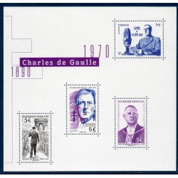 Bloc Feuillet France Yvert F5446 Charles de Gaulle luxe **