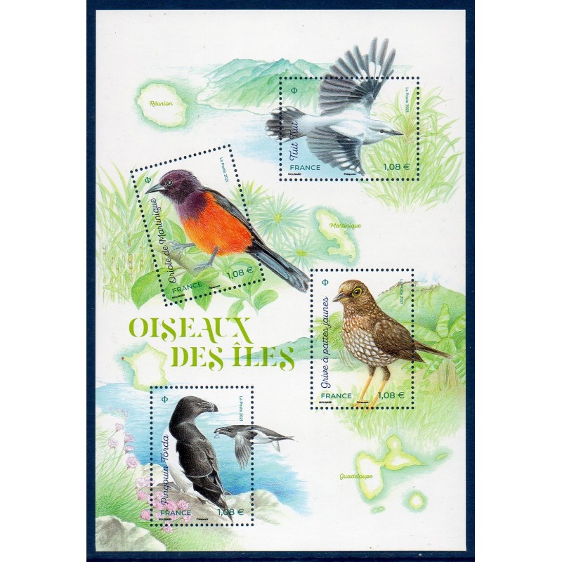 Bloc Feuillet France Yvert F5460 Faunes, Oiseaux des Iles luxe **