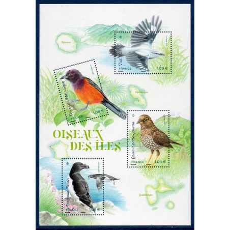 Bloc Feuillet France Yvert F5460 Faunes, Oiseaux des Iles luxe **