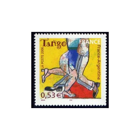 Timbre France Yvert No 3932 Le tango, musiques et danses, émission commune France Argentine