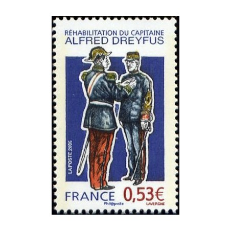 Timbre France Yvert No 3938 Réhabilitation d'Alfred Dreyfus