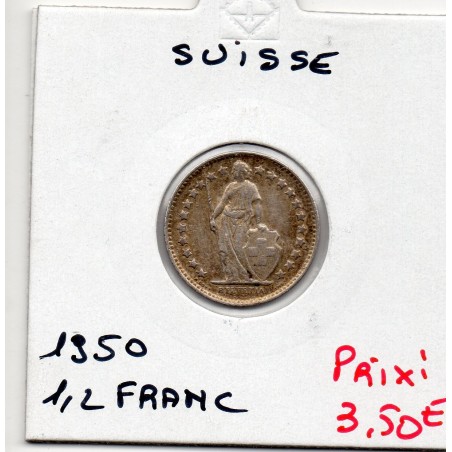 Suisse 1/2 franc 1950 Sup, KM 23 pièce de monnaie