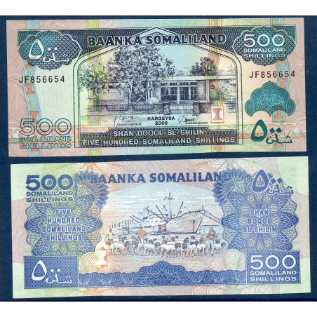 Somaliland Pick N°6g, Billet de banque de 500 Shilings 2008