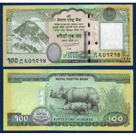 Nepal Pick N°80b, Billet de banque de 100 rupees 2019