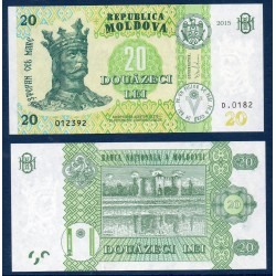 Moldavie Pick N°23, Billet de Banque de 20 Lei 2015