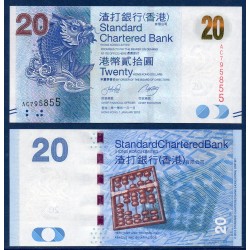 Hong Kong Pick N°297a, Billet de banque de 20 dollars 2010