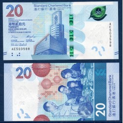 Hong Kong Pick N°218a, Billet de banque de 20 dollars 2018