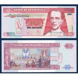Guatemala Pick N°107, Billet de banque de 10 Quetzales 2003
