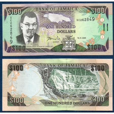 Jamaique Pick N°80d, Billet de banque de 100 dollars 2004