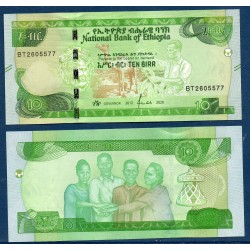 Ethiopie Pick N°53, Neuf Billet de banque de 10 Birr 2020