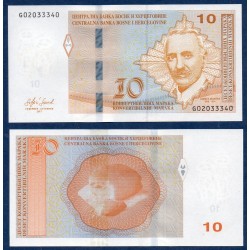 Bosnie Pick N°81b, Neuf Billet de banque de 10 Mark Convertible 2017