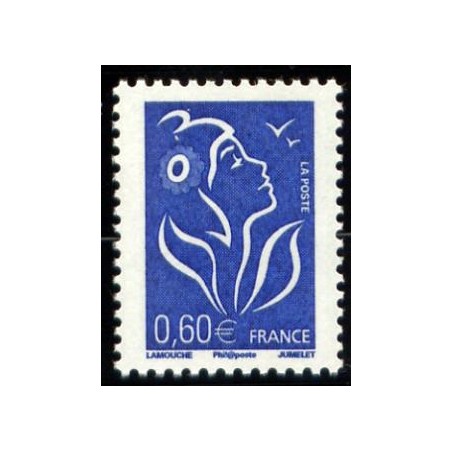 Timbre France Yvert No 3966 Marianne de Lamouche 0.60€ bleu