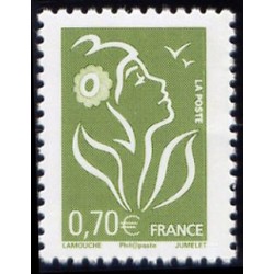 Timbre France Yvert No 3967 Marianne de Lamouche 0.70€ vert olive