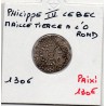 Maille Tierce à L'O rond Philippe IV (1306) pièce de monnaie royale