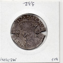 Teston 3eme type 1575 A Paris Henri III pièce de monnaie royale