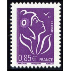 Timbre France Yvert No 3968 Marianne de Lamouche 0.85€ violet rouge