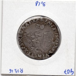 Teston 5ème type Charles IX au nom d'Henri II  (1561 M) Toulouse pièce de monnaie royale