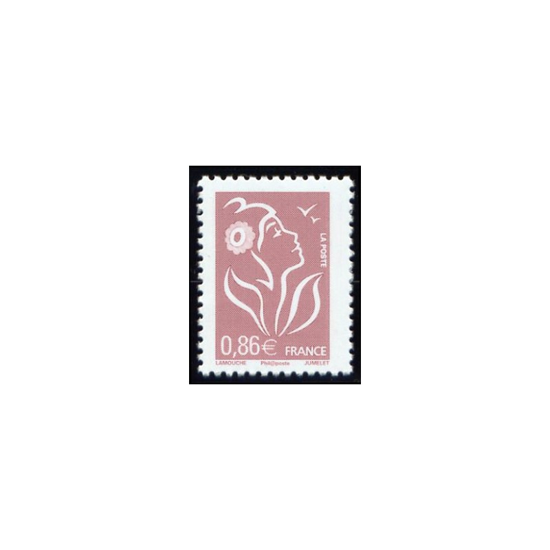 Timbre France Yvert No 3969 Marianne de Lamouche 0.86€ brun clair