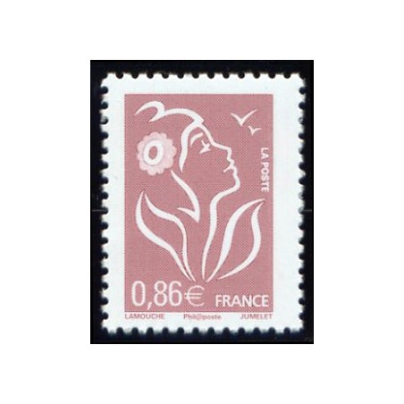 Timbre France Yvert No 3969 Marianne de Lamouche 0.86€ brun clair