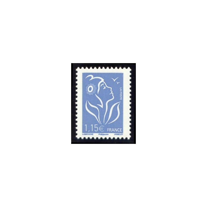 Timbre France Yvert No 3970 Marianne de Lamouche 1.15€ bleu ciel