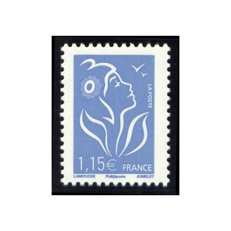 Timbre France Yvert No 3970 Marianne de Lamouche 1.15€ bleu ciel