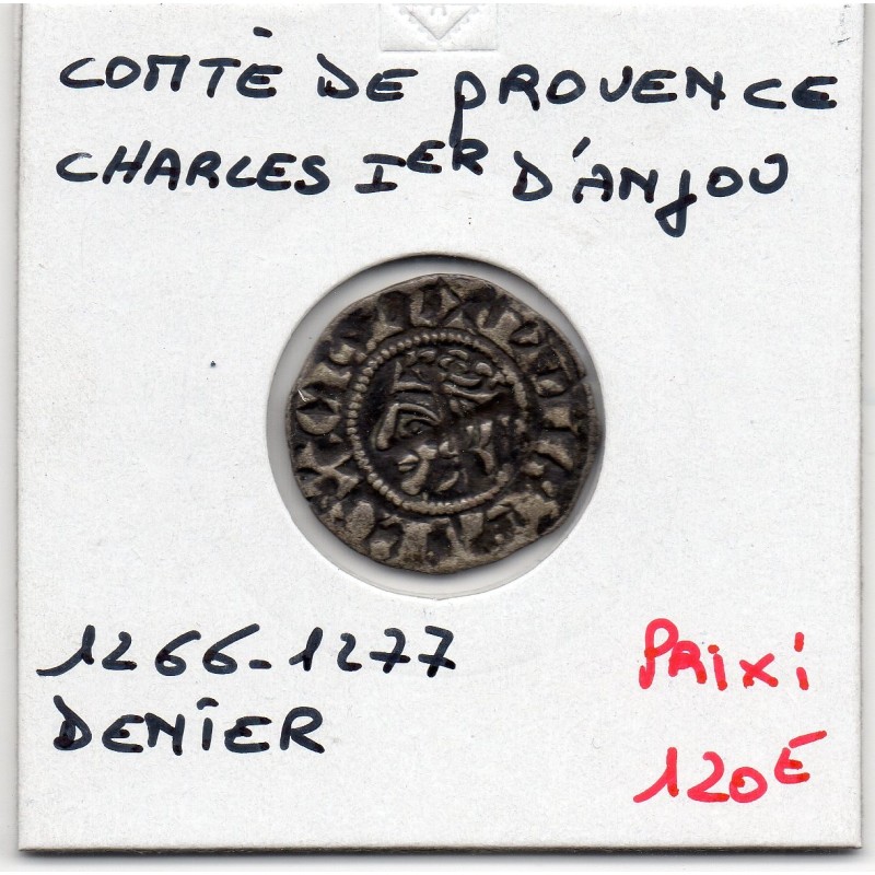 Comté de Provence, Charles 1er d'Anjou (1266-1277) Denier Coronat