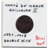 Pays Bas Bourguignons Namur Double Mite 1391-1418 Guillaume II TB- pièce de monnaie