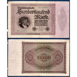 Allemagne Pick N°83P, Billet de banque de 100000 Mark 1923