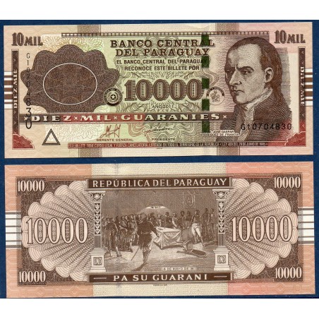 Paraguay Pick N°224e, Billet de banque de 10000 Guaranies 2011
