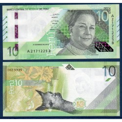 Perou Pick N°new10, neuf Billet de banque de 10 Soles 2019