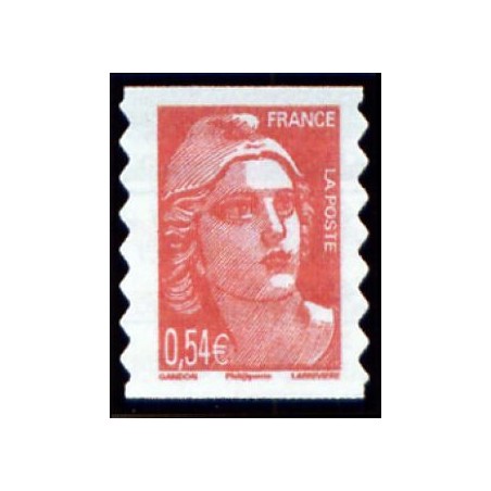 Timbre France Yvert No 3977 Marianne de Gandon 0.54€ rouge autoadhésive issue du carnet