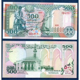 Somalie Pick N°36a, Billet de banque de 500 Shillings 1989