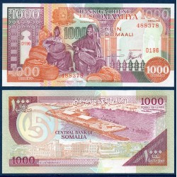 Somalie Pick N°37bD, Billet de banque de 1000 Shilin 1996